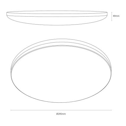 LED Stropní svítidlo HUGO LED/12/18/24W/230V 3000/4000/6500K pr. 30 cm IP54 bílá