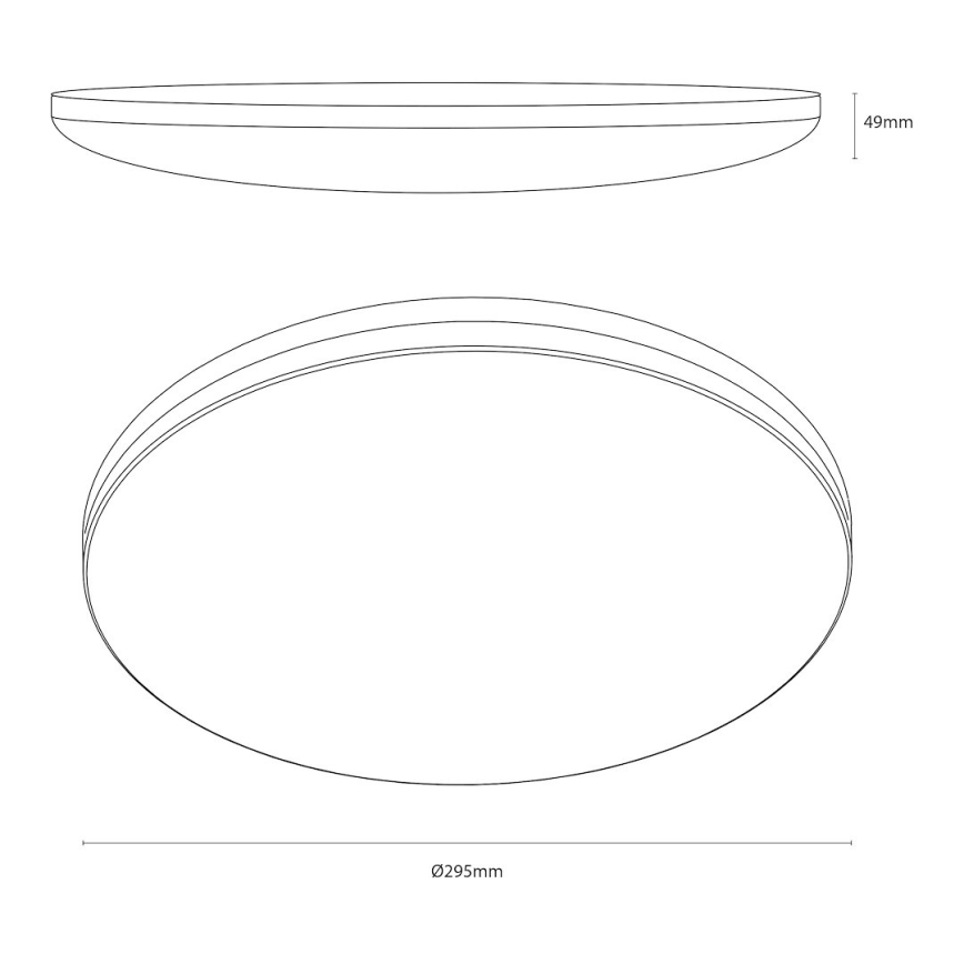 LED Stropní svítidlo HUGO LED/12/18/24W/230V 3000/4000/6500K pr. 30 cm IP54 bílá