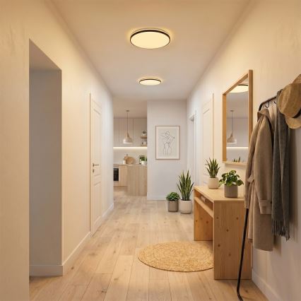 LED Stropní svítidlo HUGO LED/12/18/24W/230V 3000/4000/6500K pr. 30 cm IP54 černá