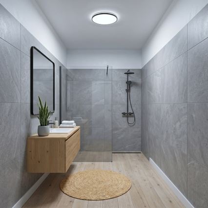 LED Stropní svítidlo HUGO LED/12/18/24W/230V 3000/4000/6500K pr. 30 cm IP54 černá