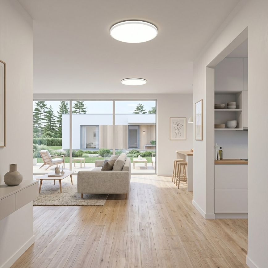 LED Stropní svítidlo HUGO LED/16/24/32W/230V 3000/4000/6500K pr. 37 cm IP54 bílá