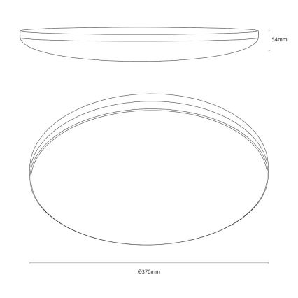 LED Stropní svítidlo HUGO LED/16/24/32W/230V 3000/4000/6500K pr. 37 cm IP54 bílá