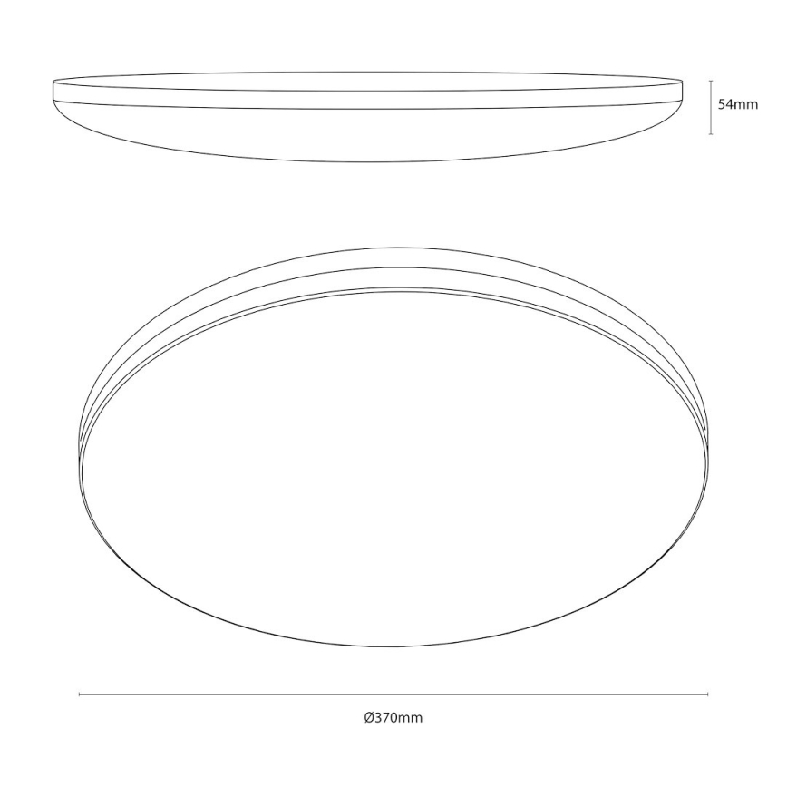 LED Stropní svítidlo HUGO LED/16/24/32W/230V 3000/4000/6500K pr. 37 cm IP54 bílá