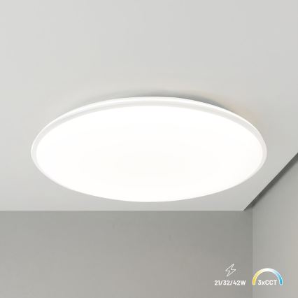 LED Stropní svítidlo HUGO LED/21/32/42W/230V 3000/4000/6500K pr. 45 cm IP54 bílá