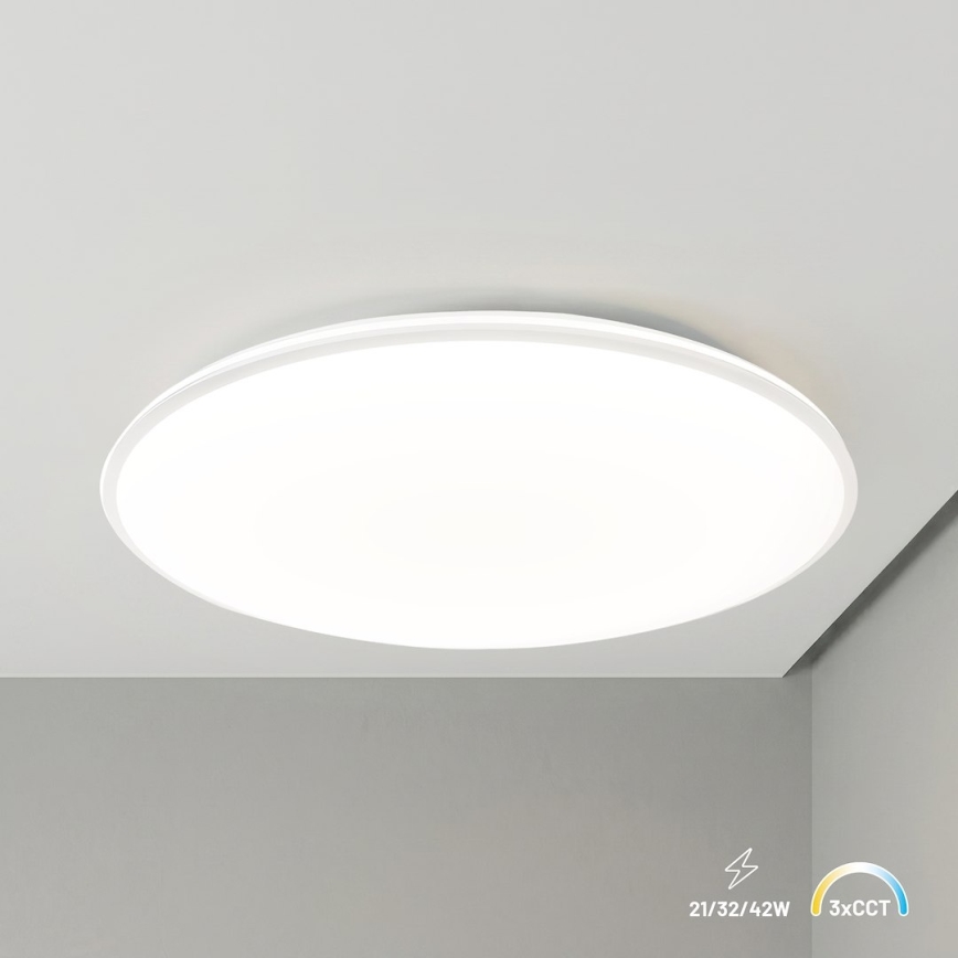 LED Stropní svítidlo HUGO LED/21/32/42W/230V 3000/4000/6500K pr. 45 cm IP54 bílá