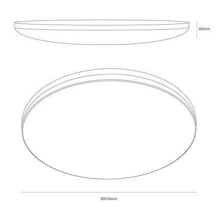 LED Stropní svítidlo HUGO LED/21/32/42W/230V 3000/4000/6500K pr. 45 cm IP54 bílá