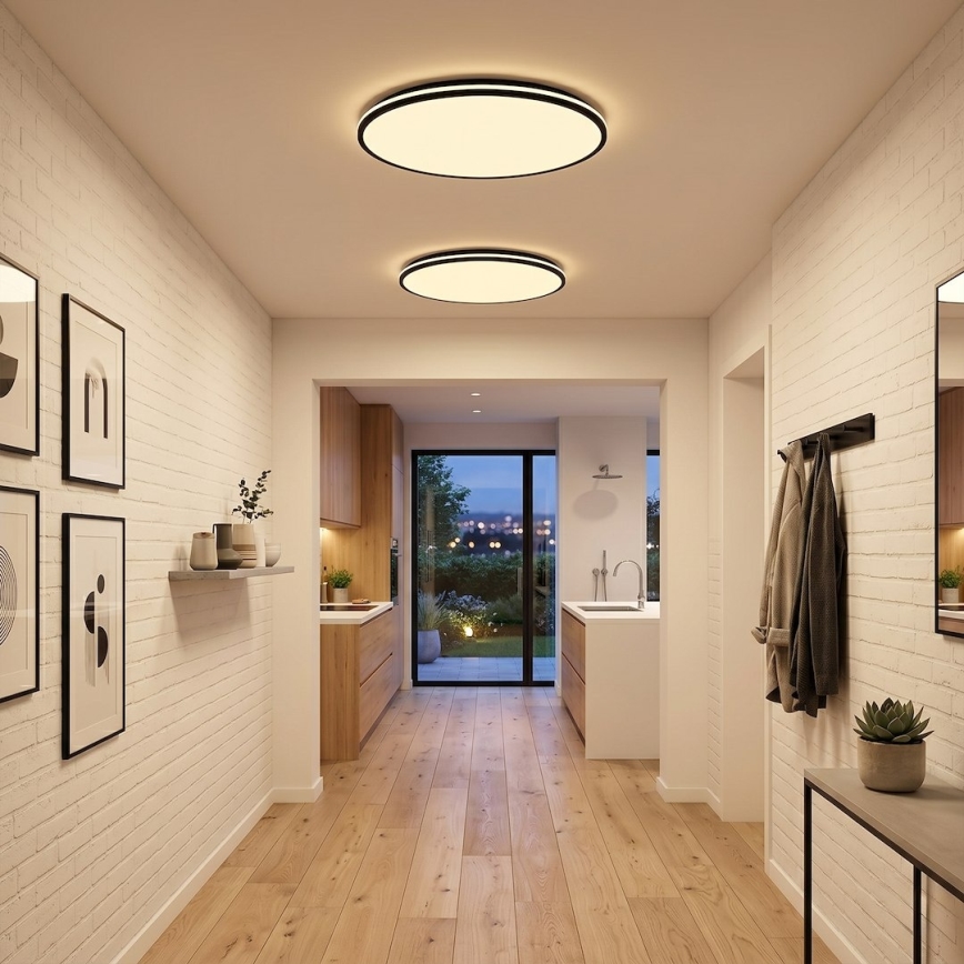 LED Stropní svítidlo HUGO LED/21/32/42W/230V 3000/4000/6500K pr. 45 cm IP54 černá