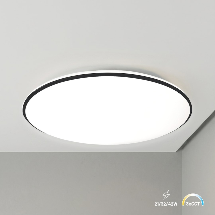 LED Stropní svítidlo HUGO LED/21/32/42W/230V 3000/4000/6500K pr. 45 cm IP54 černá