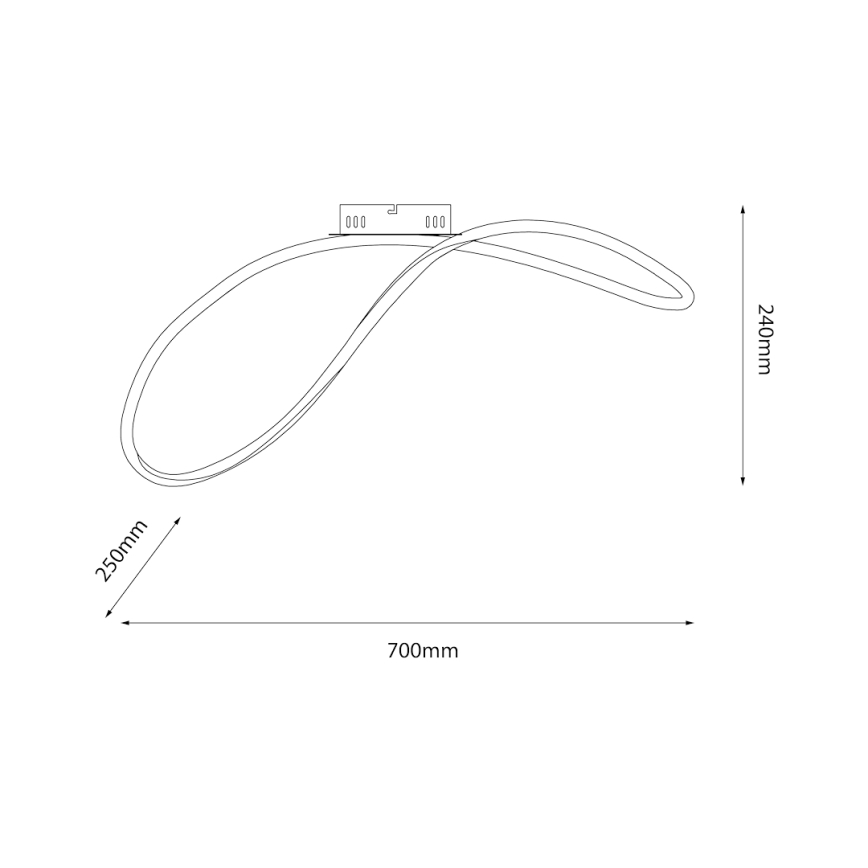 LED Stropní svítidlo INFINITY LED/21W/230V černá