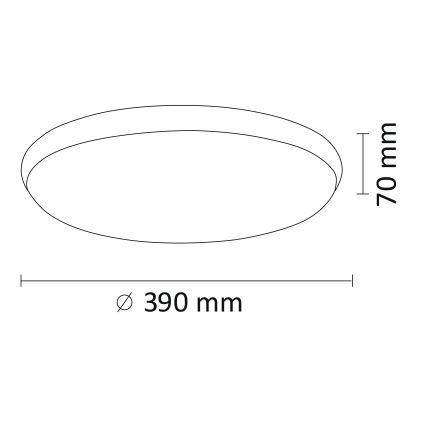 LED Stropní svítidlo KERN LED/24W/230V černá