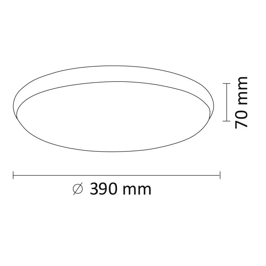 LED Stropní svítidlo KERN LED/24W/230V černá