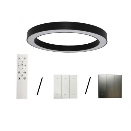 LED Stropní svítidlo LED/100W/230V 3000/4000/6500K pr. 100 cm černá