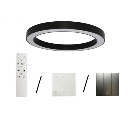 LED Stropní svítidlo LED/115W/230V 3000/4000/6500K pr. 120 cm černá