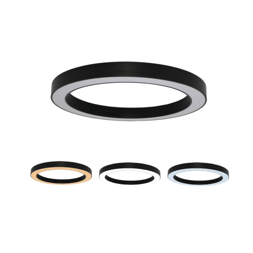 LED Stropní svítidlo LED/115W/230V 3000/4000/6500K pr. 120 cm černá