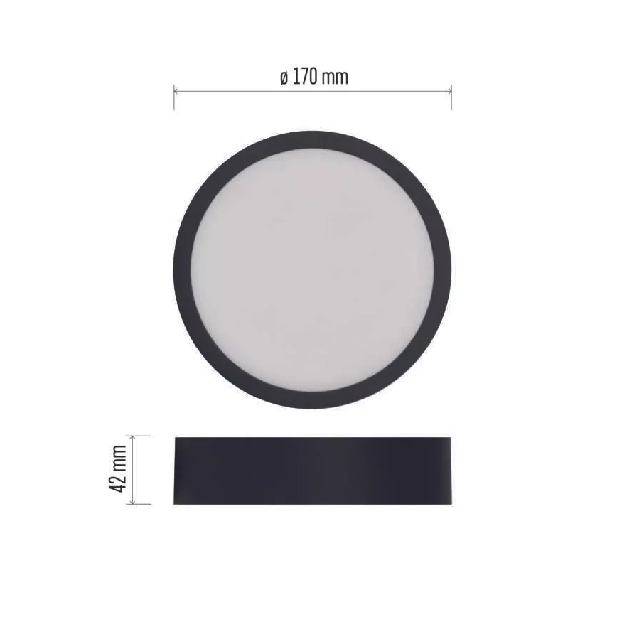LED Stropní svítidlo NEXXO LED/12,5W/230V 3000/3500/4000K pr. 17 cm černá