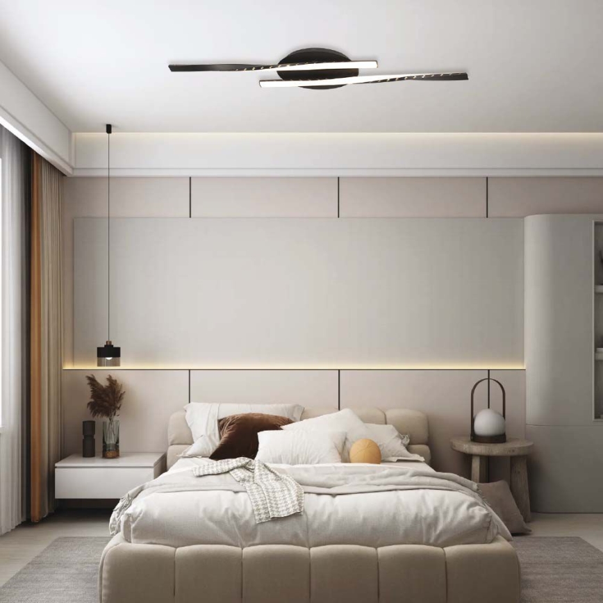 LED Stropní svítidlo LED/12W/230V 3000K černá