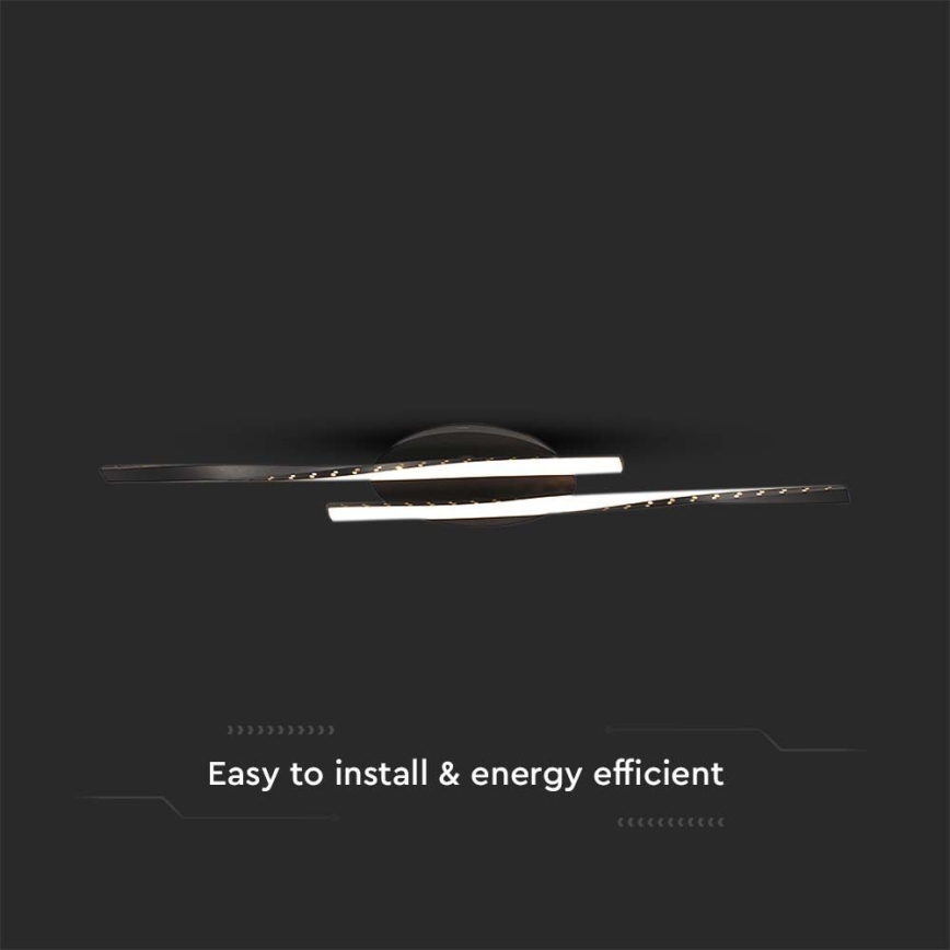 LED Stropní svítidlo LED/12W/230V 3000K černá
