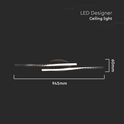 LED Stropní svítidlo LED/12W/230V 3000K černá