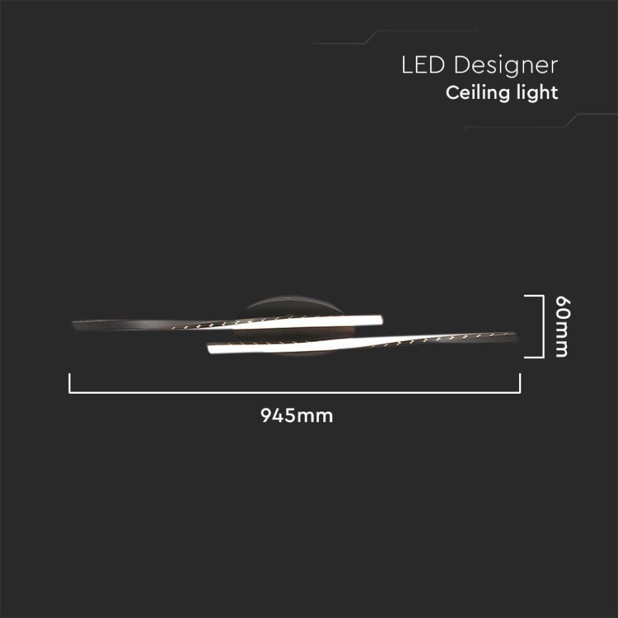 LED Stropní svítidlo LED/12W/230V 3000K černá