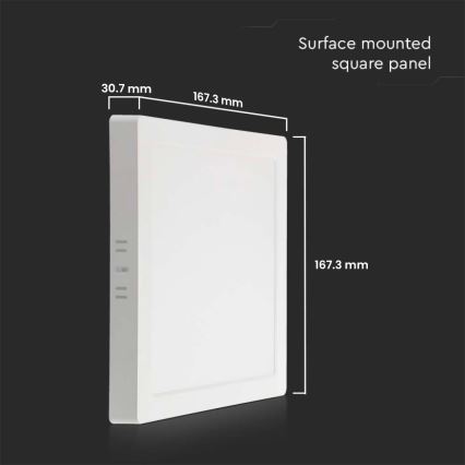 LED Stropní svítidlo LED/12W/230V 6500K 16,7x16,7 cm bílá