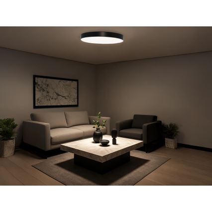 LED Stropní svítidlo LED/135W/230V 3000/4000/6500K pr. 80 cm černá
