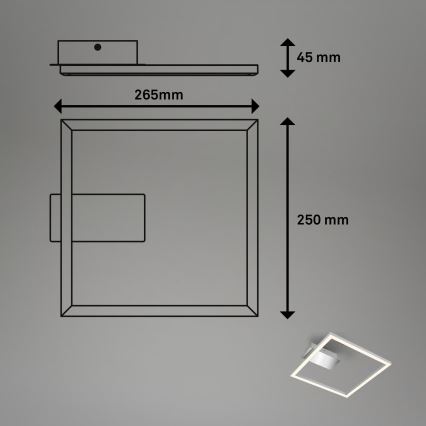 LED Stropní svítidlo LED/14W/230V matný chrom