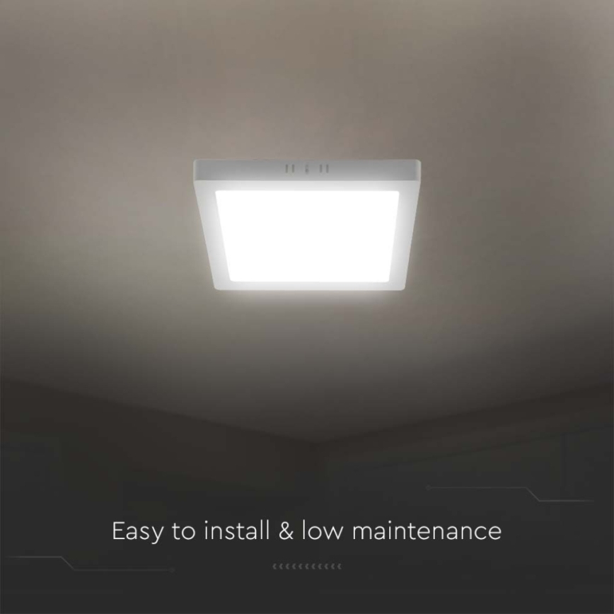 LED Stropní svítidlo LED/18W/230V 3000K 21,4x21,4 cm bílá