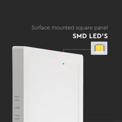 LED Stropní svítidlo LED/18W/230V 3000K 21,4x21,4 cm bílá