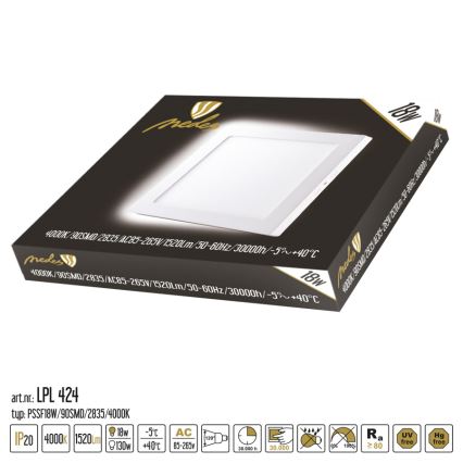 Nedes LPL424 - LED panel LED/18W