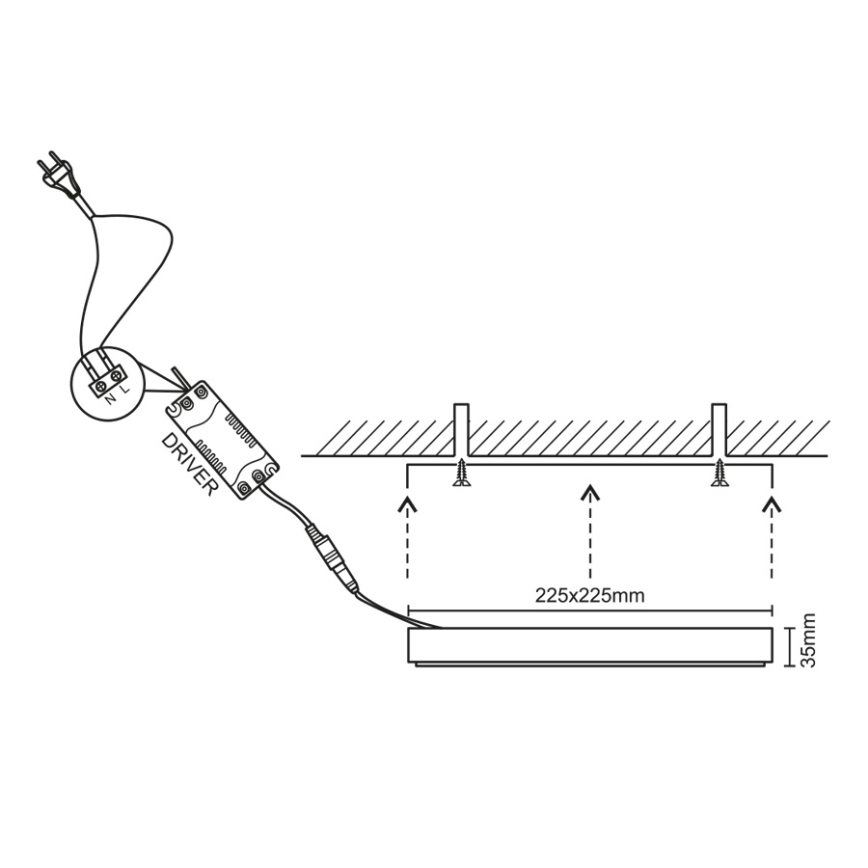 Nedes LPL424 - LED panel LED/18W