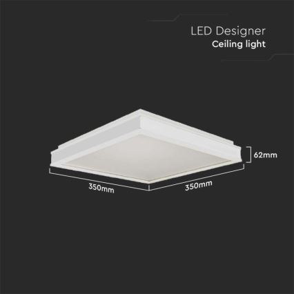 LED Stropní svítidlo LED/18W/230V 4000K 35x35 cm bílá