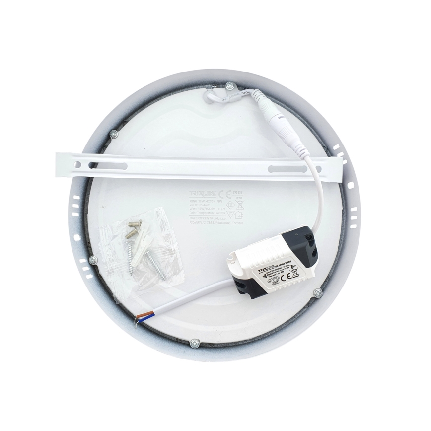 LED Stropní svítidlo LED/18W/230V 4200K pr. 21 cm bílá
