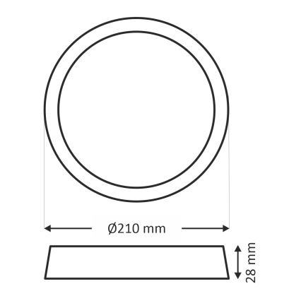 LED Stropní svítidlo LED/18W/230V 4200K pr. 21 cm bílá