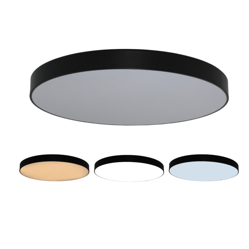 LED Stropní svítidlo LED/200W/230V 3000/4000/6500K pr. 100 cm černá