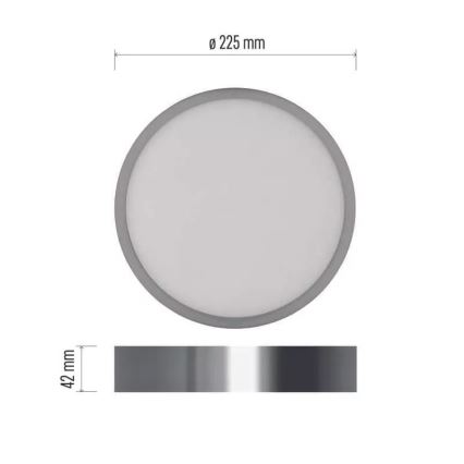 LED Stropní svítidlo NEXXO LED/21W/230V 3000/3500/4000K pr. 22,5 cm chrom