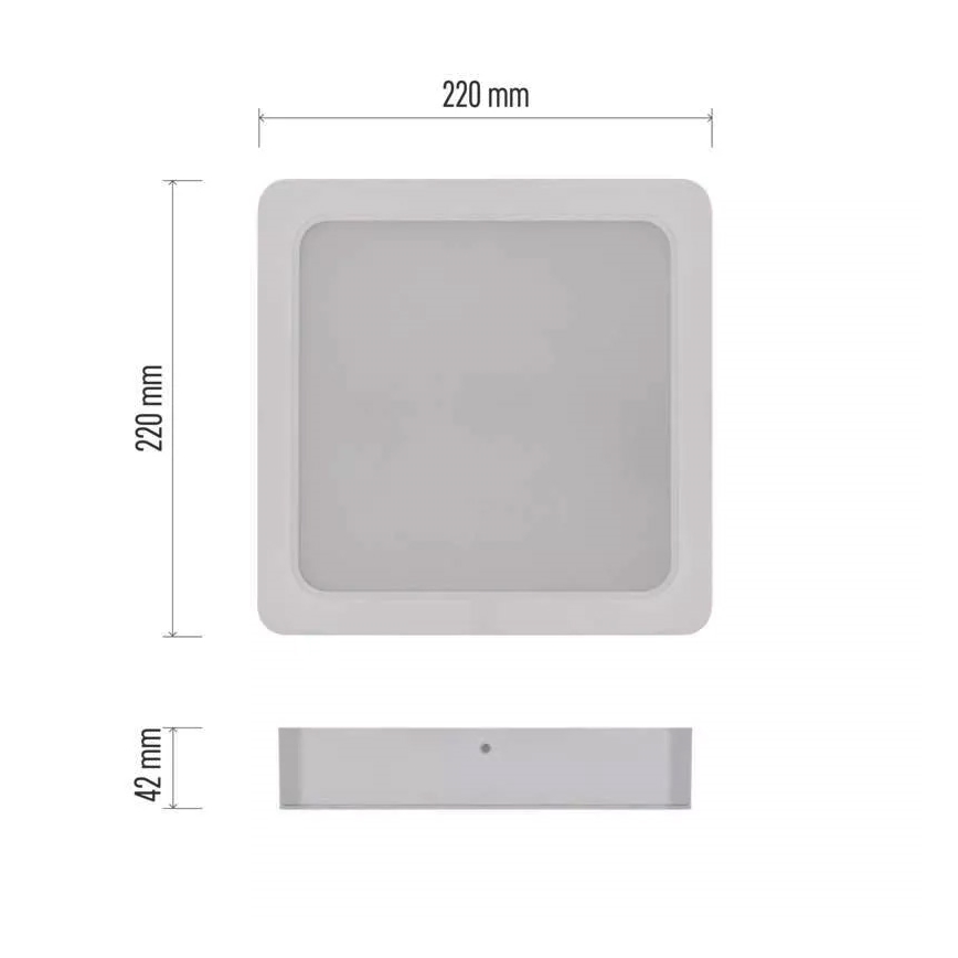 LED Stropní svítidlo LED/24W/230V 22x22 cm bílá