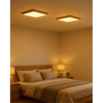 LED Stropní svítidlo LED/24W/230V 3000/4000/6500K 30x30 cm béžová
