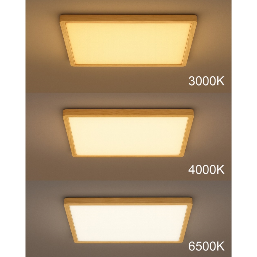 LED Stropní svítidlo LED/24W/230V 3000/4000/6500K 30x30 cm béžová