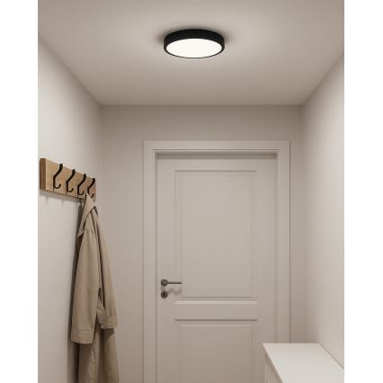 LED Stropní svítidlo LED/24W/230V 3000/4000/6500K pr. 30 cm černá