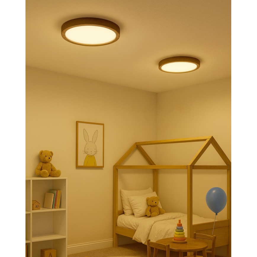 LED Stropní svítidlo LED/24W/230V 3000/4000/6500K pr. 30 cm hnědá