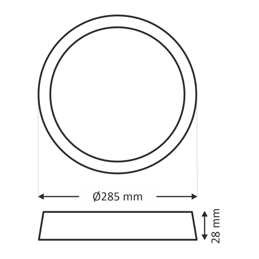 LED Stropní svítidlo LED/24W/230V 4200K pr. 28,5 cm bílá