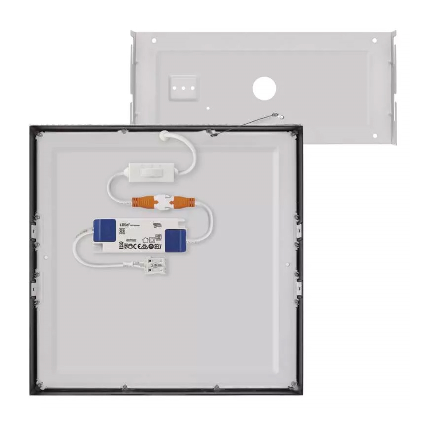 LED Stropní svítidlo NEXXO LED/28,5W/230V 3000/3500/4000K 30x30 cm černá