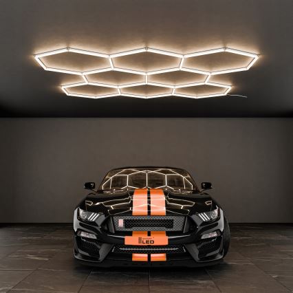 LED Stropní svítidlo HEXAGON LED/280W/85-265V 4000K 313x298 cm CRI 90 IP54 bílá