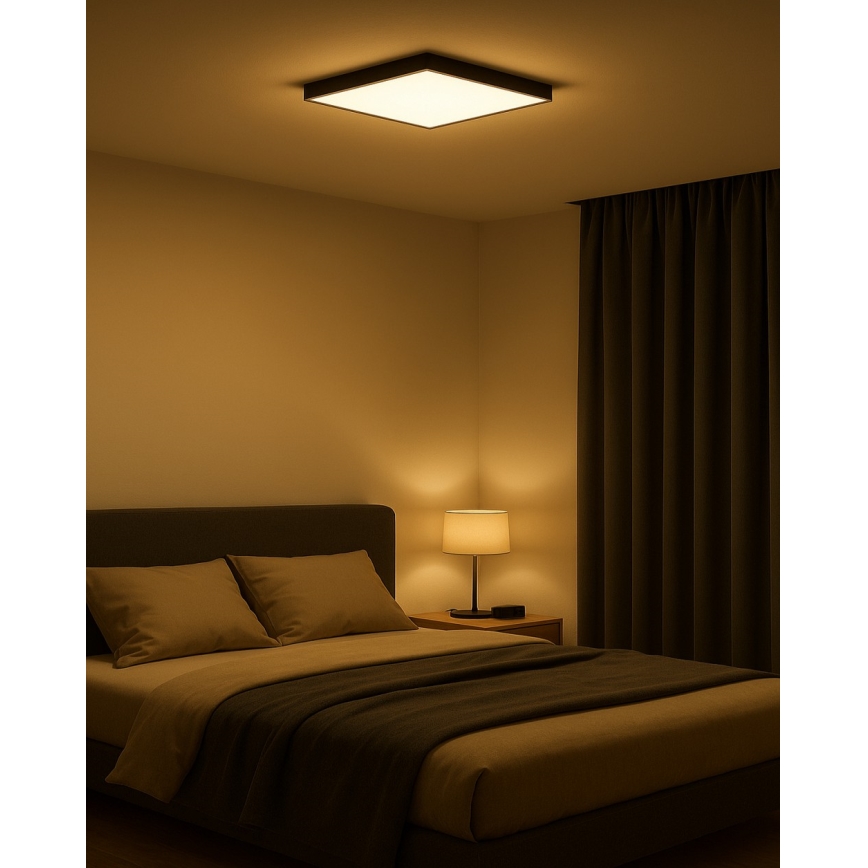 LED Stropní svítidlo LED/32W/230V 3000/4000/6500K 40x40 cm černá