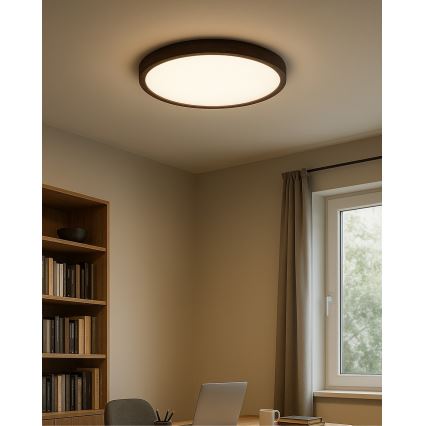 LED Stropní svítidlo LED/32W/230V 3000/4000/6500K pr. 40 cm hnědá