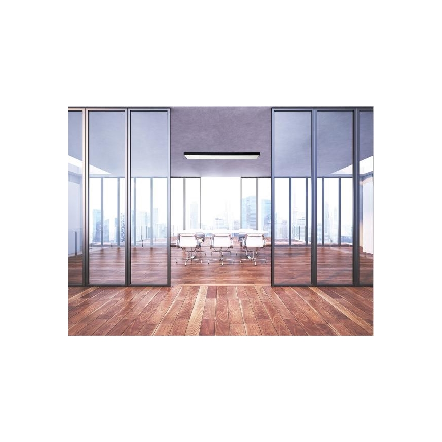 LED Stropní svítidlo LED/32W/230V 4000K 120x13 cm černá