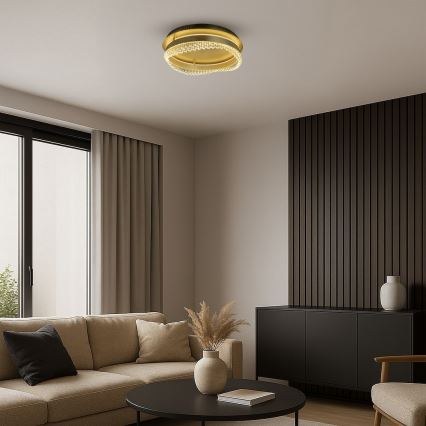 LED Stropní svítidlo LED/36W/230V pr. 43 cm zlatá