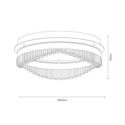 LED Stropní svítidlo LED/36W/230V pr. 43 cm zlatá