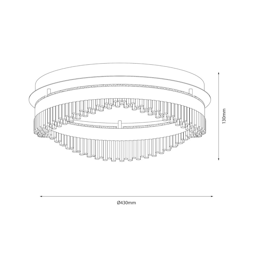 LED Stropní svítidlo LED/36W/230V pr. 43 cm zlatá