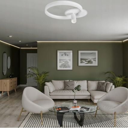 LED Stropní svítidlo LED/38W/230V + 1xGU10/30W bílá